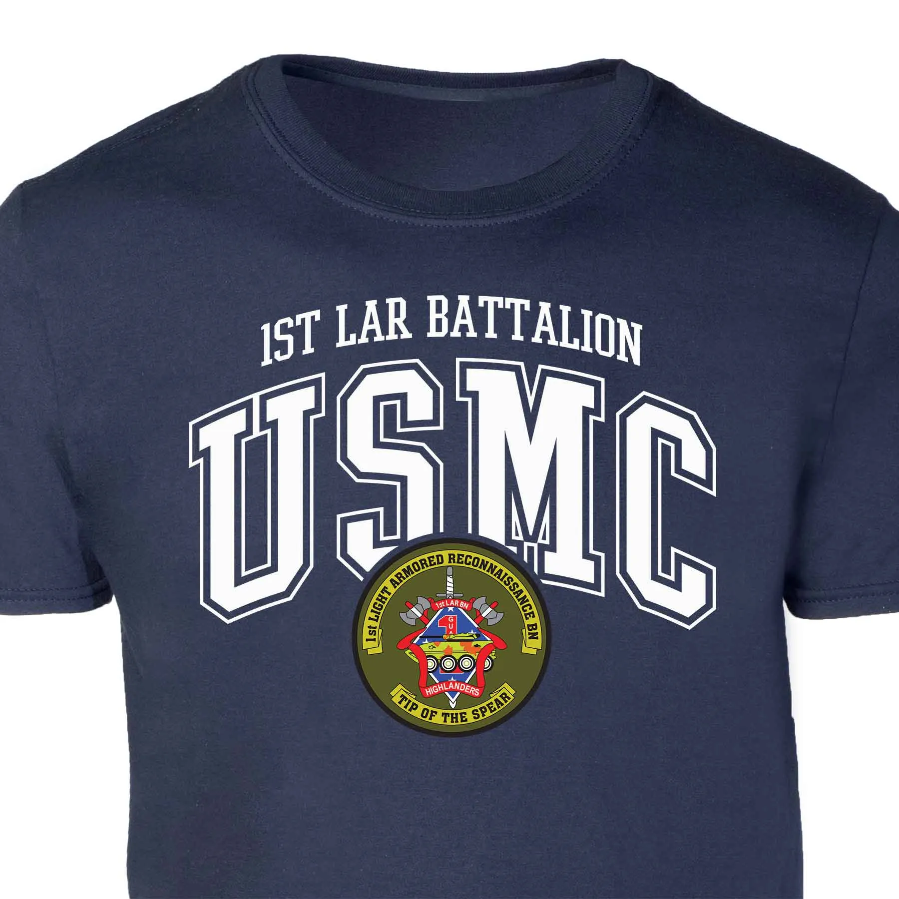 1st LAR Battalion Arched Patch Graphic T-shirt