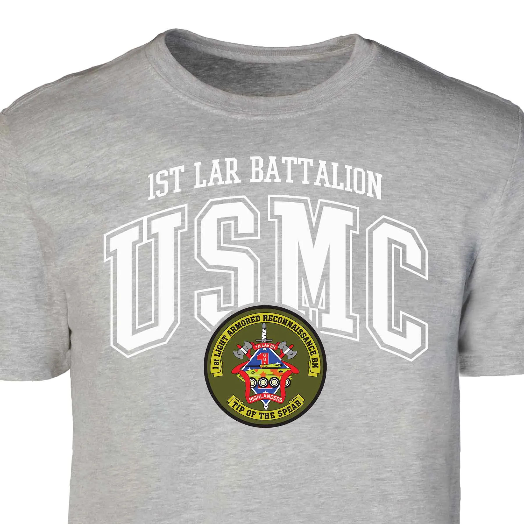 1st LAR Battalion Arched Patch Graphic T-shirt