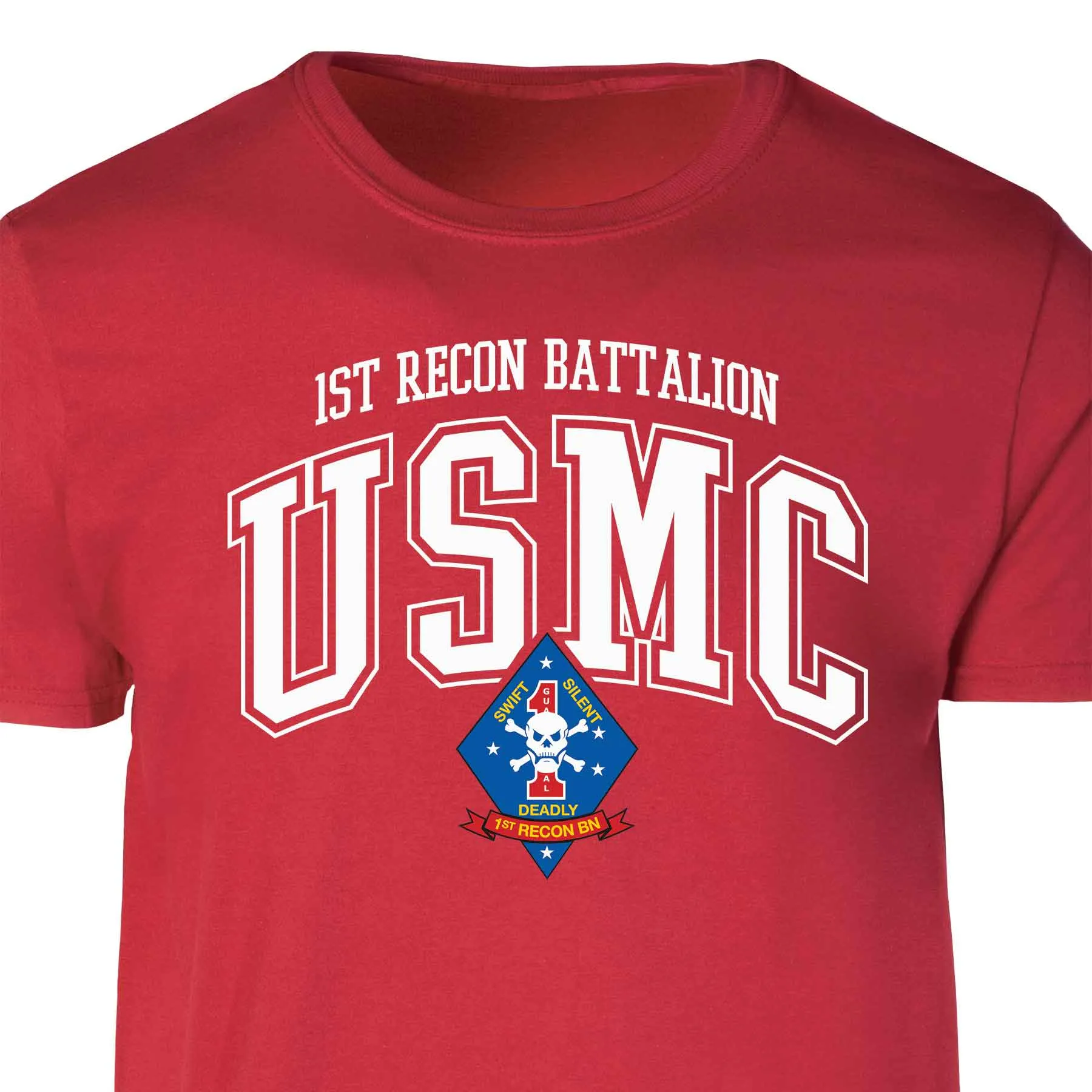 1st Recon Battalion Arched Patch Graphic T-shirt