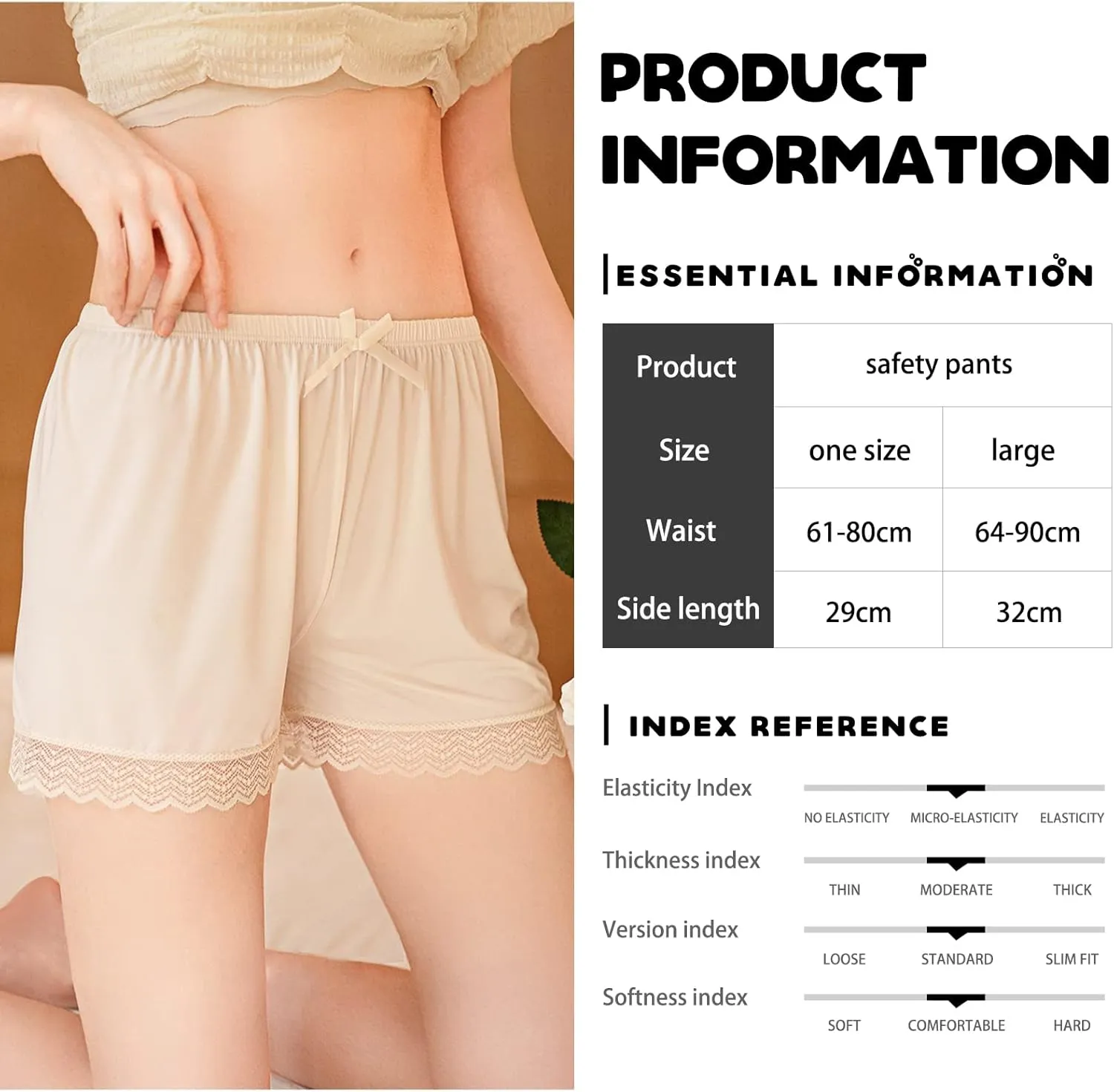 3 Pcs Women Slip Shorts Bow Lace Satin Shorts Pettipants for Women Culottes Under Dresses Half Slips Under Dresses