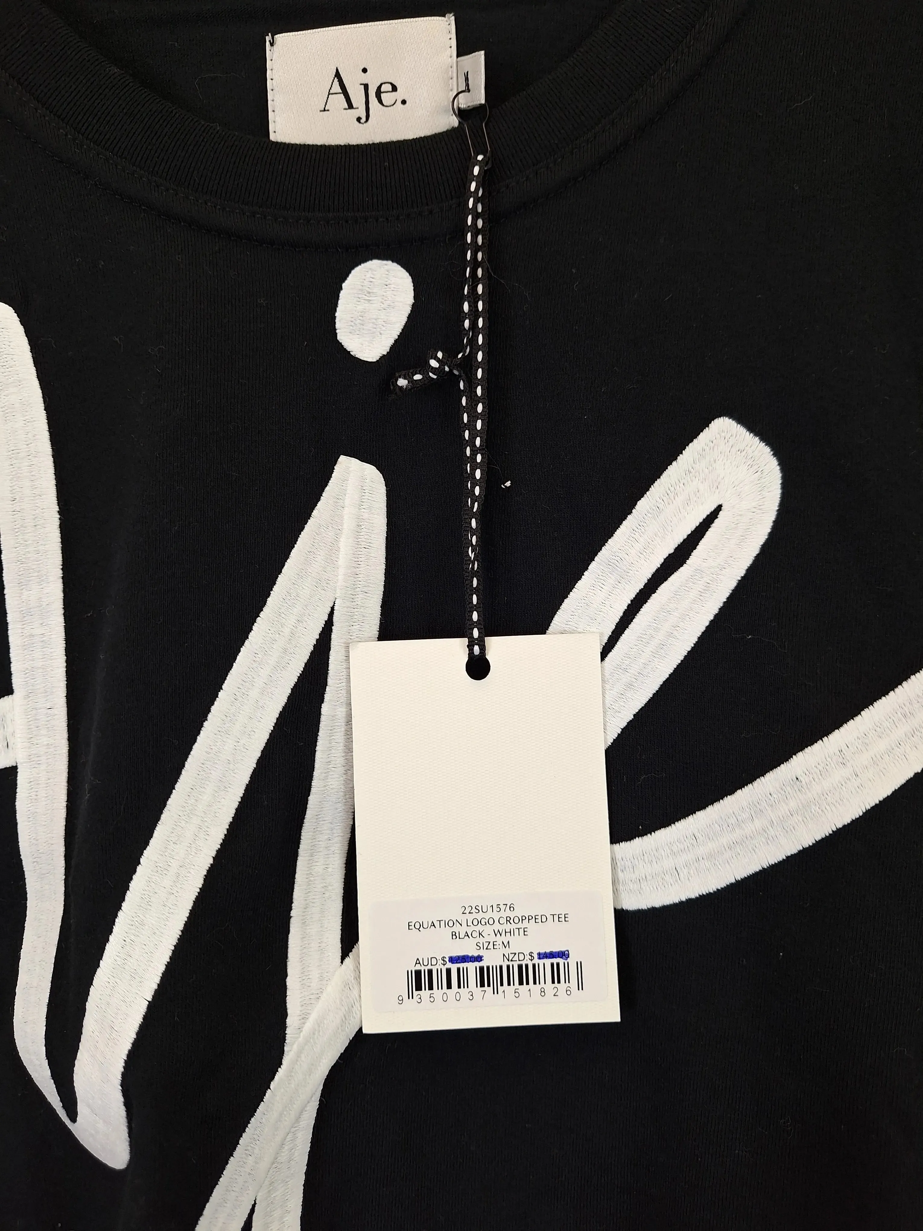 Aje Sporty Crop Logo T-shirt Size M