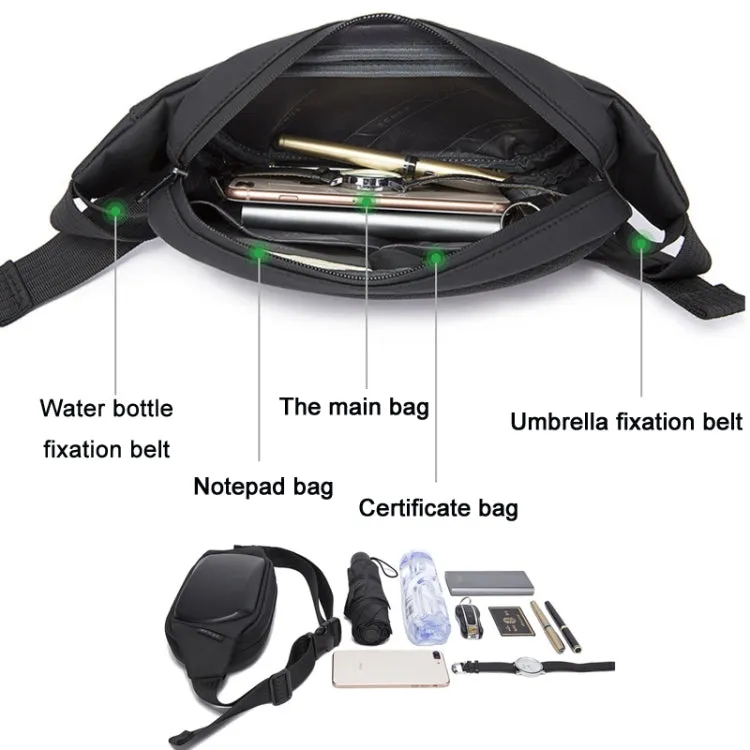 BANGE 7266 Waterproof EVA Hard Shell Crossbody Bag(Grey)