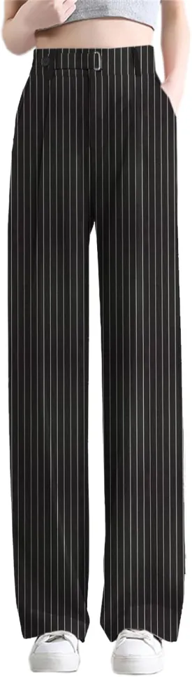 Betusline Women's Wide Leg Pants Business Casual Straight Office Trousers for Women, X-Small-3X-Large