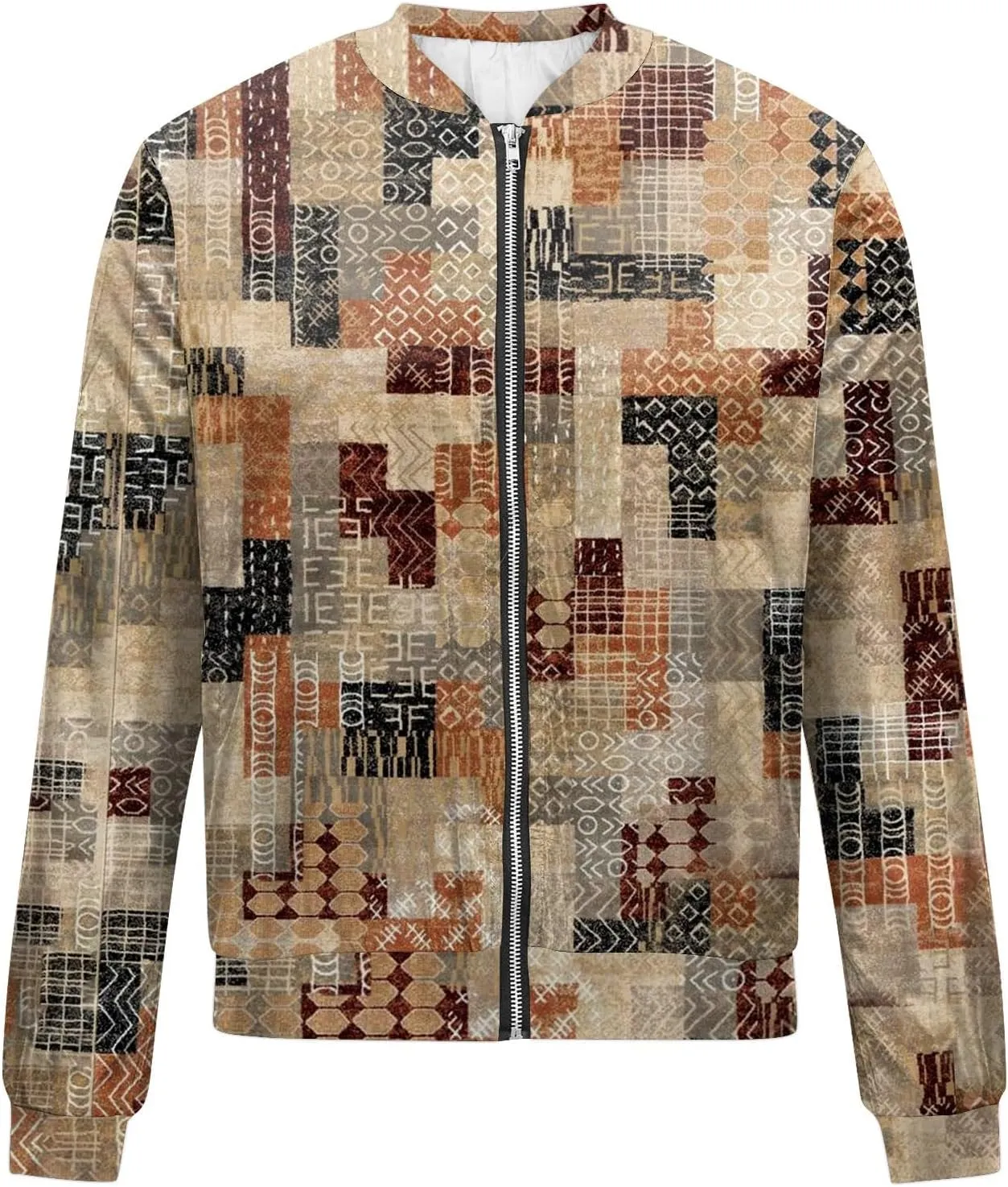Bomber Jacket Women Lightweight Comfy Coats Casual Zip Up Windproof Windbreaker Floral Pattern Fashion Outerwears