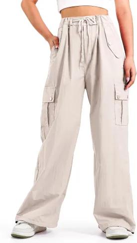 KEREDA Cargo Pants for Girls Parachute Baggy Joggers Pants Kids Clothes with Pockets 6-14Y