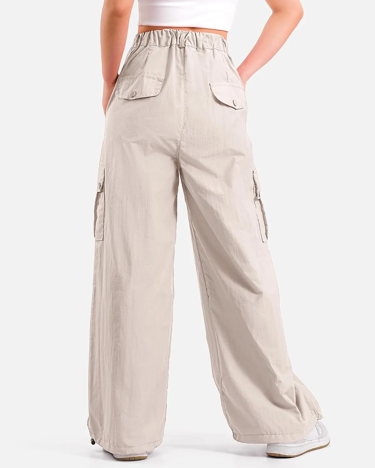 KEREDA Cargo Pants for Girls Parachute Baggy Joggers Pants Kids Clothes with Pockets 6-14Y