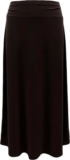 LEEBE Women and Plus Size Rushed Waist A-Line Casual Maxi Skirt (Small-5X)