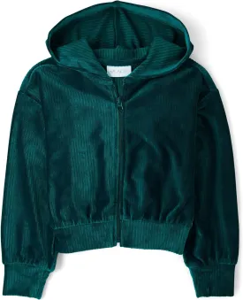 The Children's Place Girls' Long Sleeve Active Hooded Fleece Full Zip Up