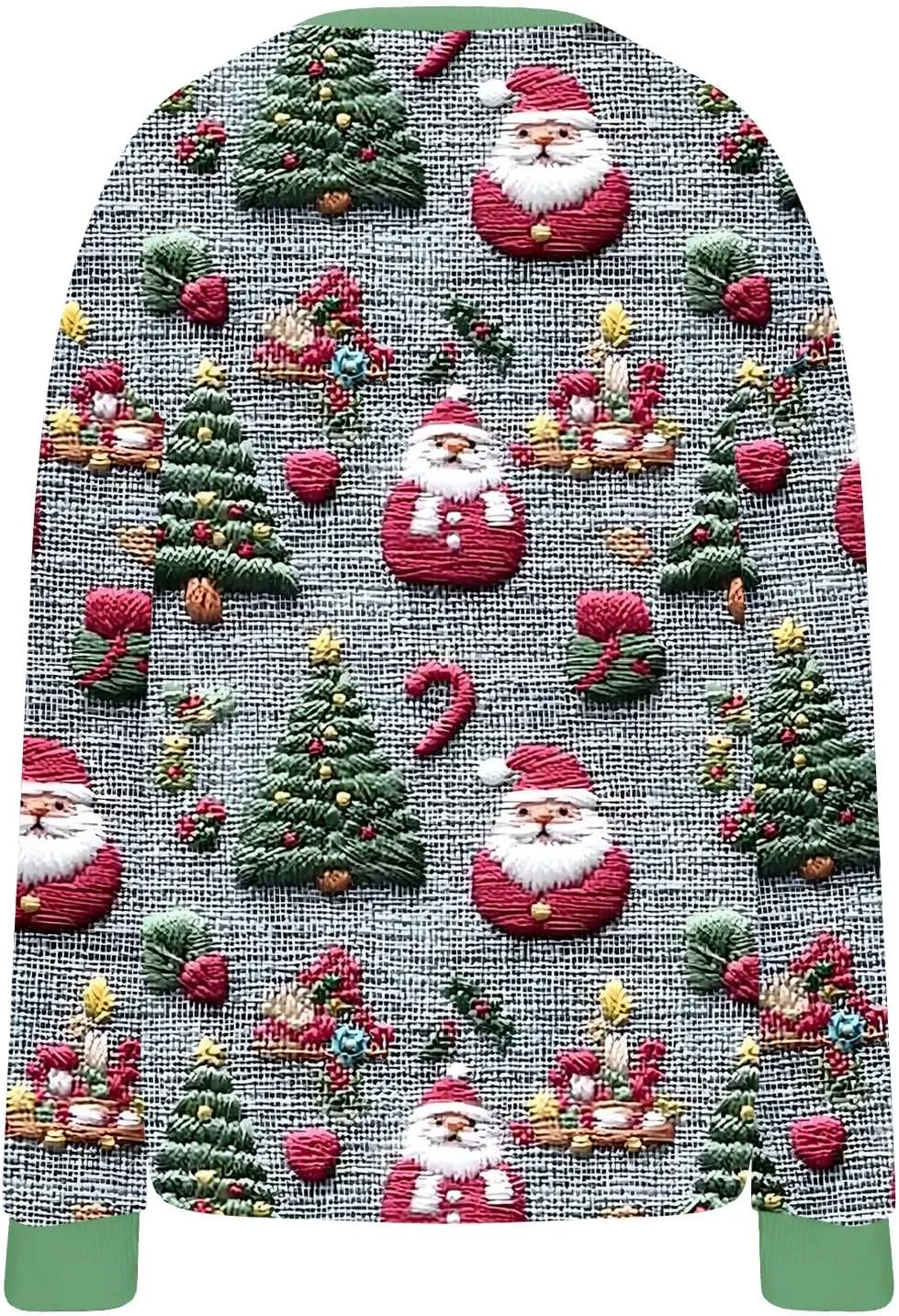 Ugly Christmas Sweater Women Funny Christmas Graphic Crewneck Long Sleeve Knit Sweatshirts Cute Xmas Holiday Pullover