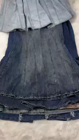 Y2K Denim Long Skirts - 10 Pieces